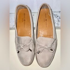 Light Gray Soft Suede Leather Mercanti Fiorentini Driver Loafers Women’s Size 9B